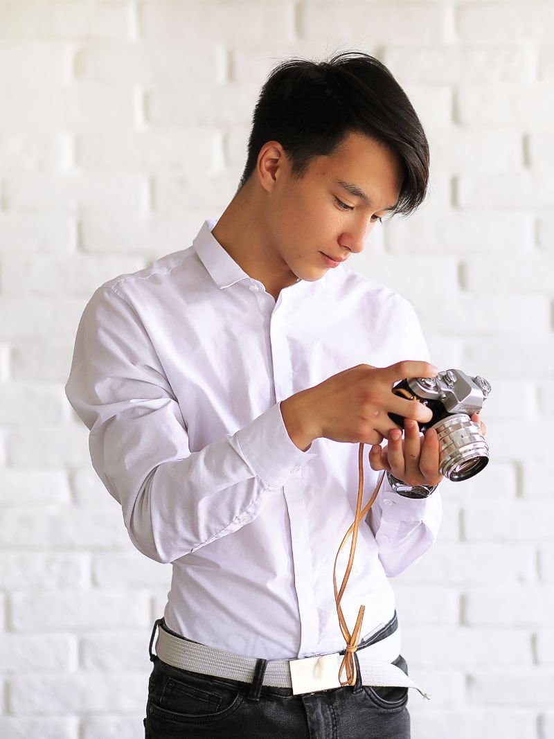 Photographer with camera gear